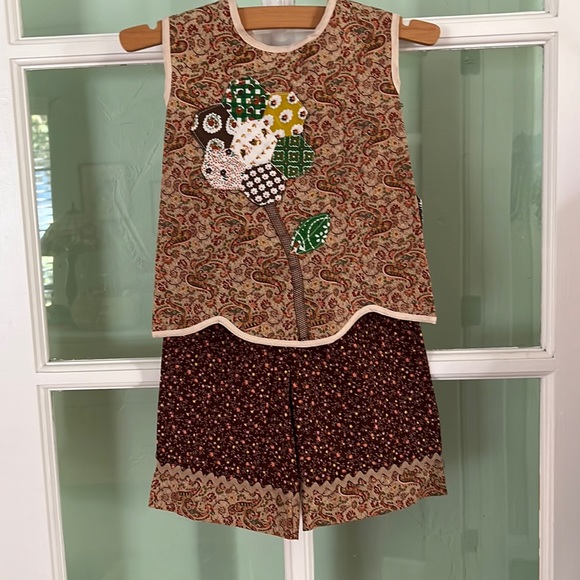 New Handmade Girl’s Size 12-18 Months Top and Capris Pants - Picture 1 of 5